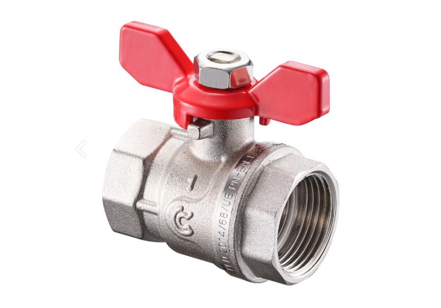 Zdjęcie: Zawór kulowy S30 W/W 3/4" z motylkiem, PN30 pełen nikiel CALIDO