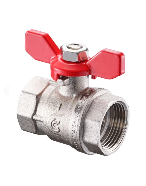 Zdjęcie: Zawór kulowy S30 W/W 3/4" z motylkiem, PN30 pełen nikiel CALIDO