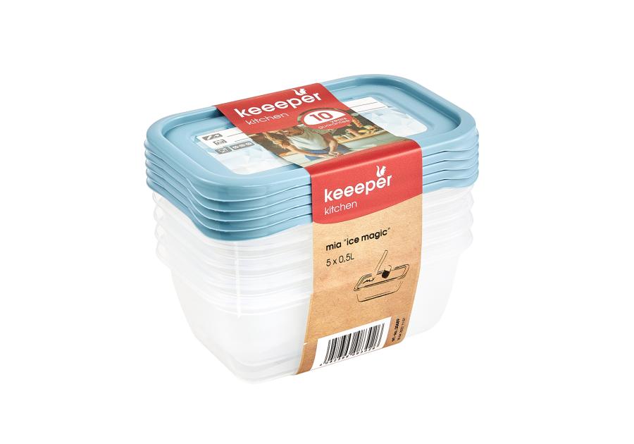 Zdjęcie: Komplet 5 sztuk pojemnika Mia Magic 0,5 L KEEEPER
