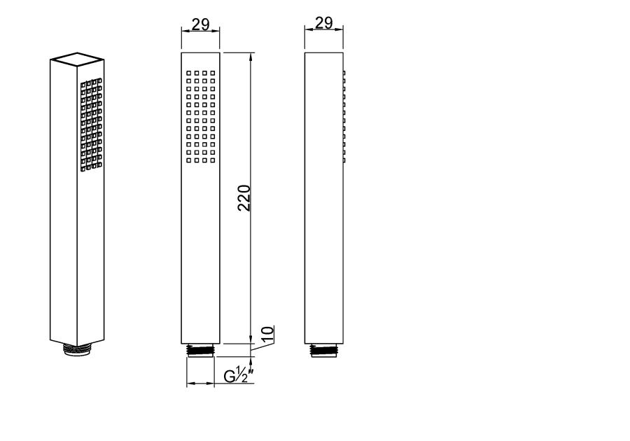 Zdjęcie: Słuchawka natryskowa Svart czarna INVENA