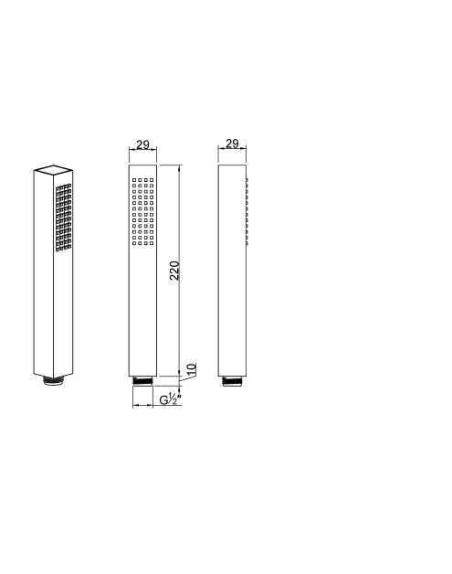 Zdjęcie: Słuchawka natryskowa Svart czarna INVENA