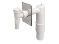 Zdjęcie: Przyłącze do pralki lub zmywarki podtynkowy z odejściem 50 mm maskownica chrom MCALPINE