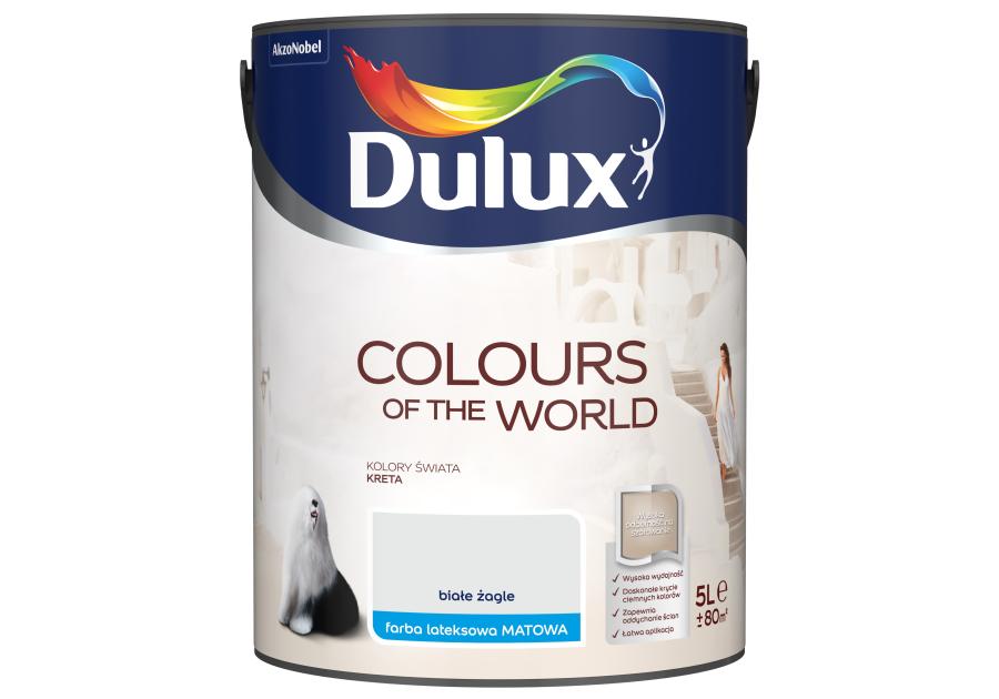 Zdjęcie: Farba do wnętrz Kolory Świata 5 L białe żagle DULUX