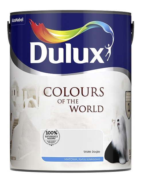 Zdjęcie: Farba do wnętrz Kolory Świata 5 L białe żagle DULUX
