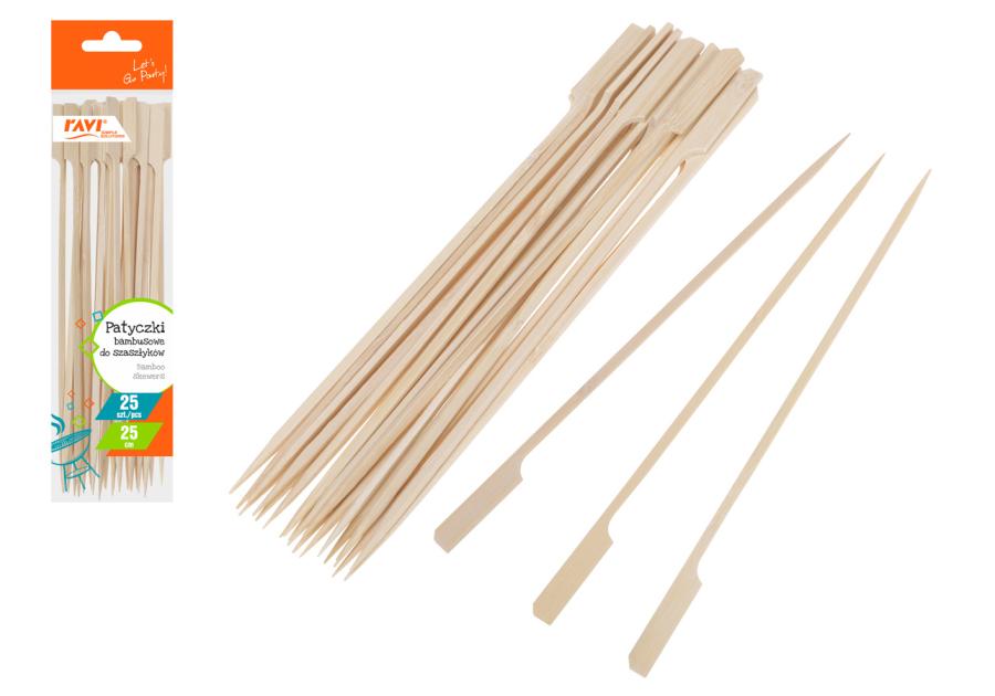 Zdjęcie: Patyczki bambusowe do szaszłyków 25 sztuk, 25 cm 91843 RAVI