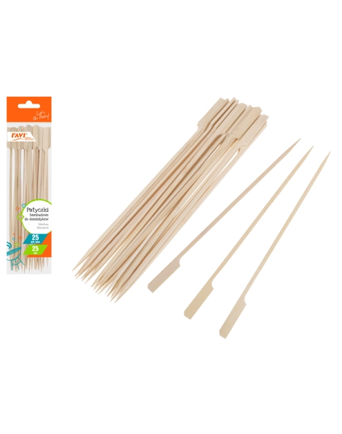 Zdjęcie: Patyczki bambusowe do szaszłyków 25 sztuk, 25 cm 91843 RAVI
