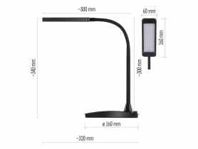 Lampa biurkowa LED Eddy czarna, WW,NW,CW EMOS