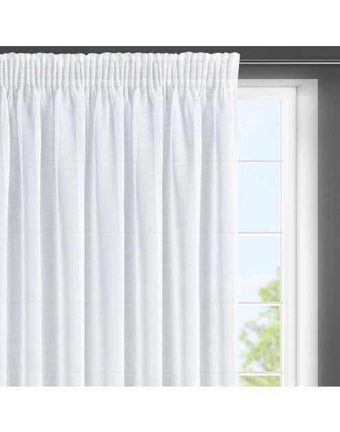 Zdjęcie: Firana gotowa LANA na taśmie 350 x 150 cm biały (373175) EUROFIRANY