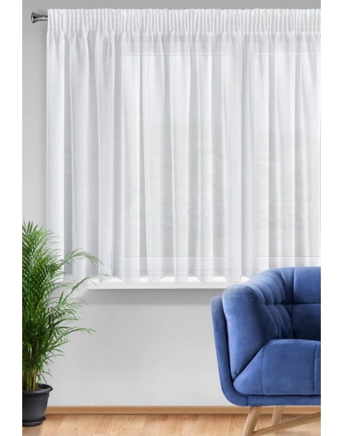 Zdjęcie: Firana gotowa LANA na taśmie 350 x 150 cm biały (373175) EUROFIRANY