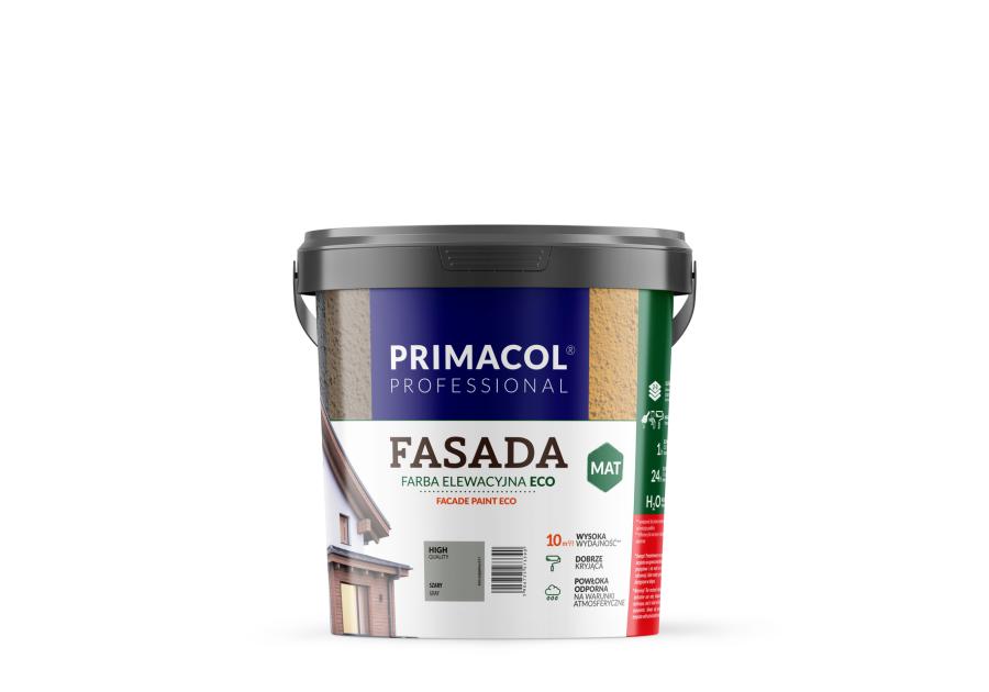 Zdjęcie: Farba Fasada Eco szary 0,9 L PRIMACOL