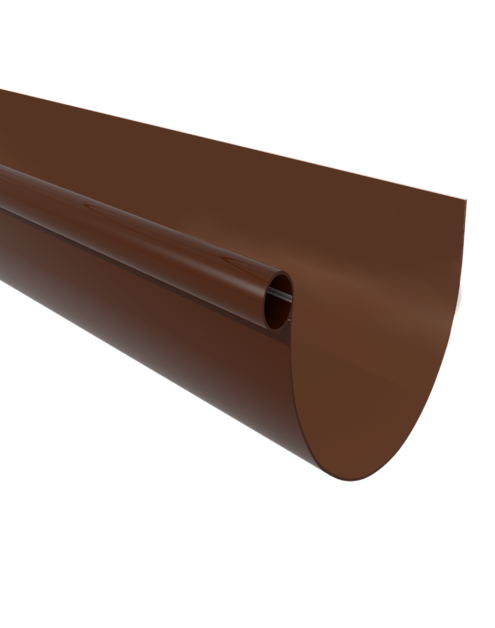 Zdjęcie: Rynna G125 ryflowana brąz 400 cm SCALA