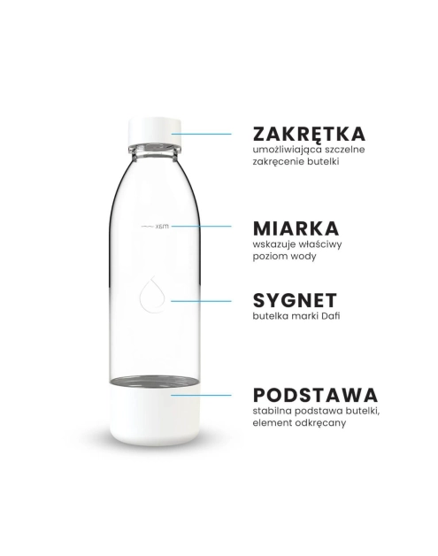 Zdjęcie: Butelka PushAir do saturatora Dafi 0,5 L biała DAFI