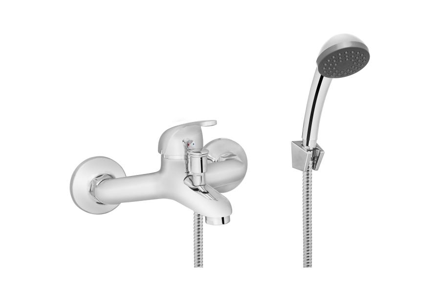 Zdjęcie: Bateria wannowa z zestawem natryskowym Mitris chrom INVENA