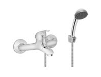 Zdjęcie: Bateria wannowa z zestawem natryskowym Mitris chrom INVENA