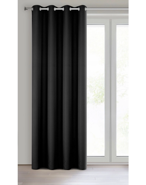 Zdjęcie: Zasłona gotowa Rita 140x250 cm czarny EUROFIRANY