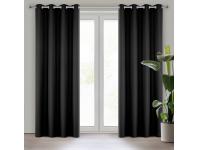 Zdjęcie: Zasłona gotowa Rita 140x250 cm czarny EUROFIRANY