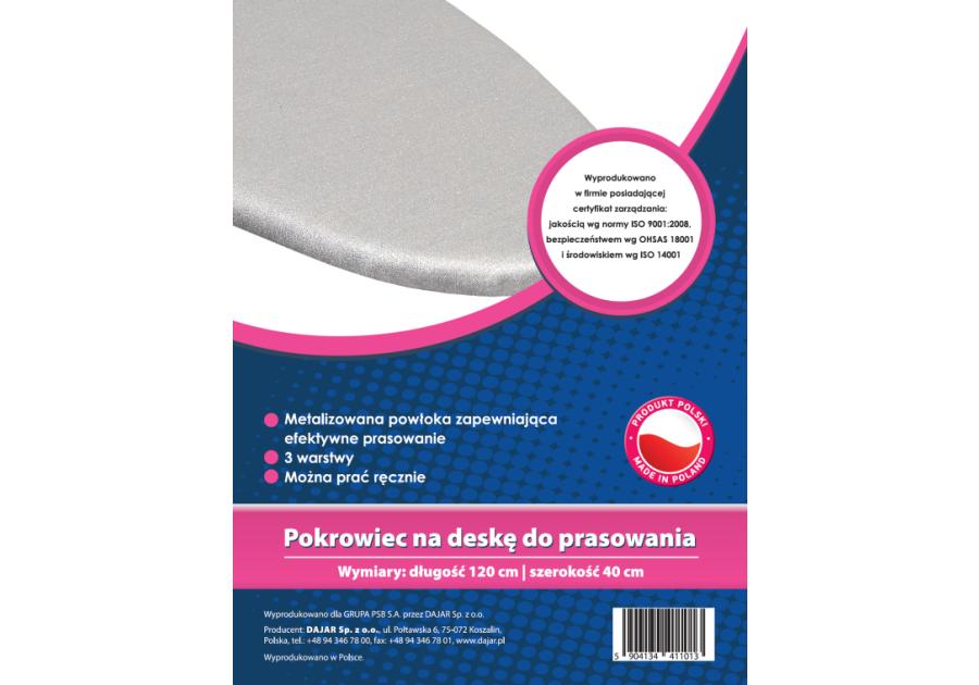 Zdjęcie: Pokrowiec na deskę do prasowania 40x120 cm teflonowy duży JOTTA