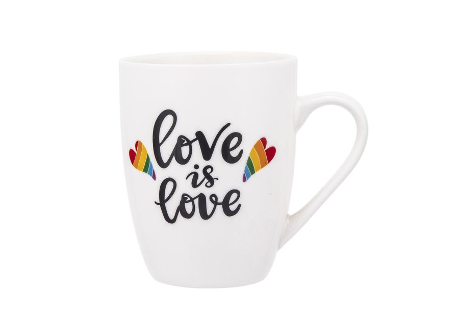 Zdjęcie: Kubek baryłka 340 ml dekoracja Love is love biały ALTOM DESIGN