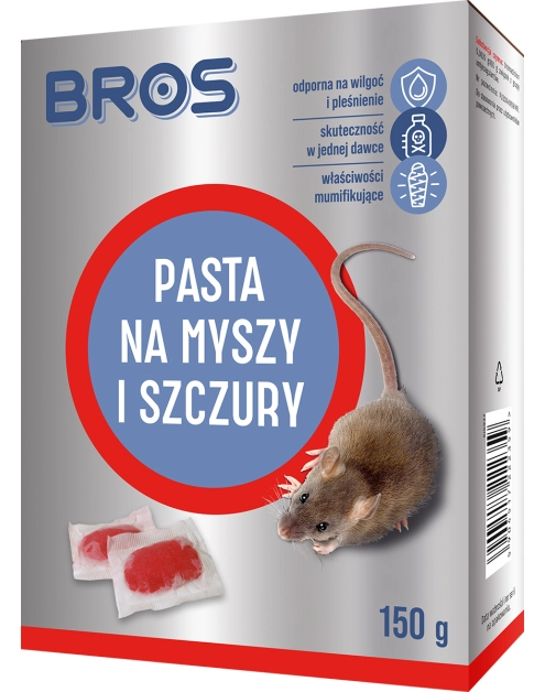Zdjęcie: Pasta na myszy i szczury 150 g BROS