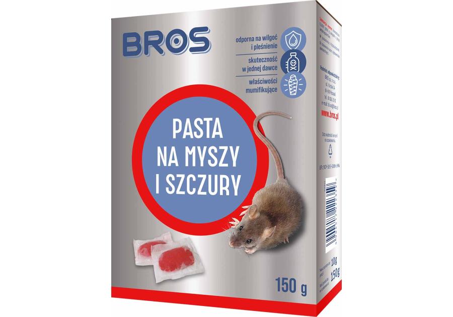 Zdjęcie: Pasta na myszy i szczury 150 g BROS