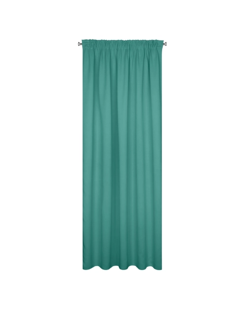 Zdjęcie: Zasłona gotowa Logan na taśmie 135x270 cm turkusowy EUROFIRANY