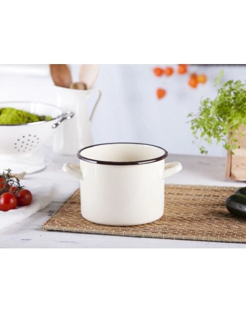 Zdjęcie: Garnek prosty 2,4 L - 16 cm kremowy SILESIA