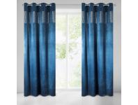 Zdjęcie: Zasłona Gala 140x250 cm granatowa na przelotkach EUROFIRANY