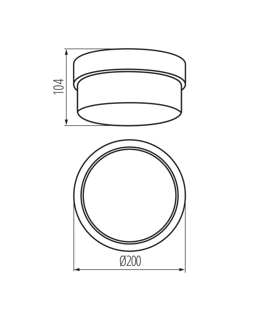 Zdjęcie: Plafoniera hermetyczna, max 100 W Tuna Mini N KANLUX