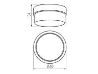 Zdjęcie: Plafoniera hermetyczna, max 100 W Tuna Mini N KANLUX