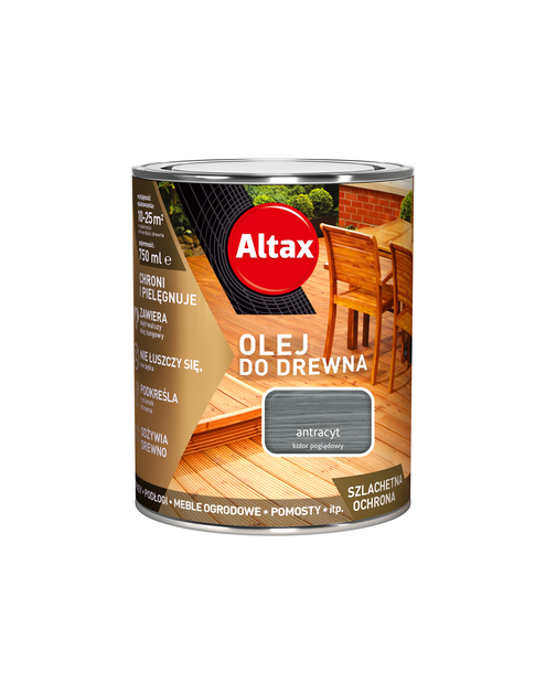 Zdjęcie: Olej do drewna 0,75 L antracyt ALTAX
