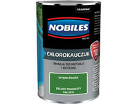 Zdjęcie: Emalia do metalu i betonu Chlorokauczuk zielony trawiasty wysoki połysk 0,9 L NOBILES
