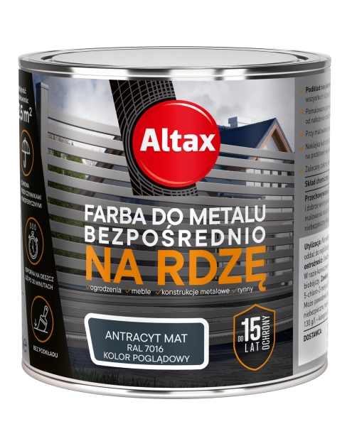 Zdjęcie: Farba do metalu 0,25 L antracyt mat ALTAX