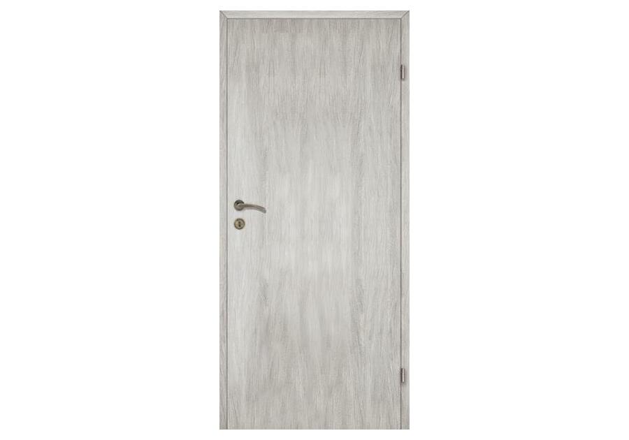 Zdjęcie: Drzwi wewnętrzne pełne 70 cm prawe dąb srebrny lakierowany VOSTER