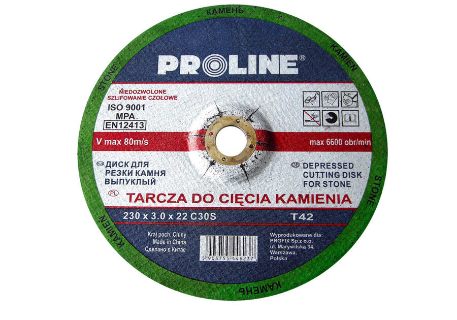 Zdjęcie: Tarcza do cięcia kamienia T42, 125x3.0x22C30S PROLINE