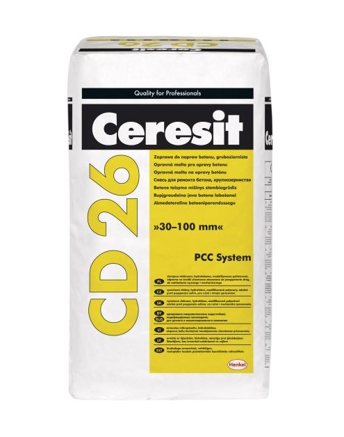 Zdjęcie: Zaprawa naprawcza CD26 30-100 mm 25 kg CERESIT