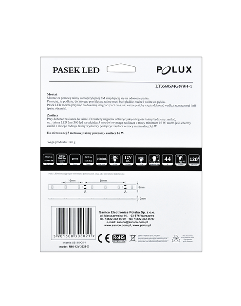 Zdjęcie: Pasek LED 1 5m IP44 POLUX