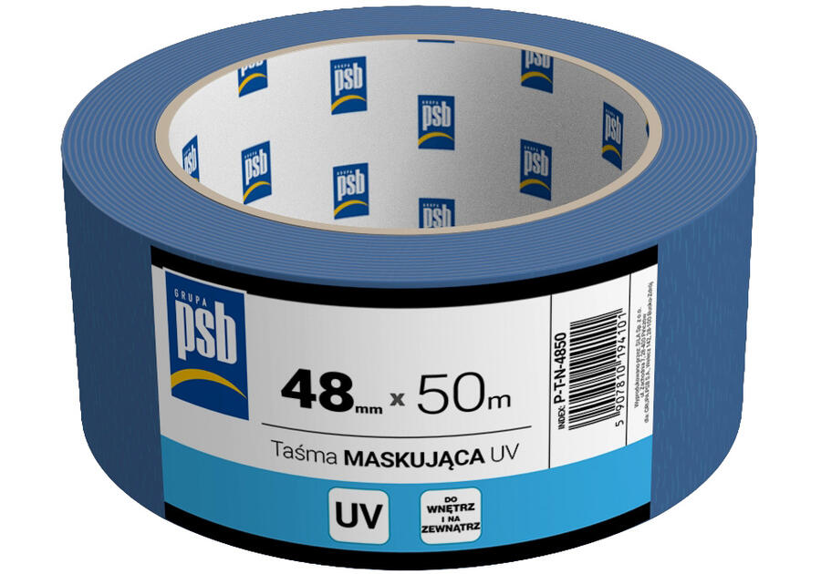 Zdjęcie: Taśma maskująca niebieska UV PSB 48 mm x 50 m SILA