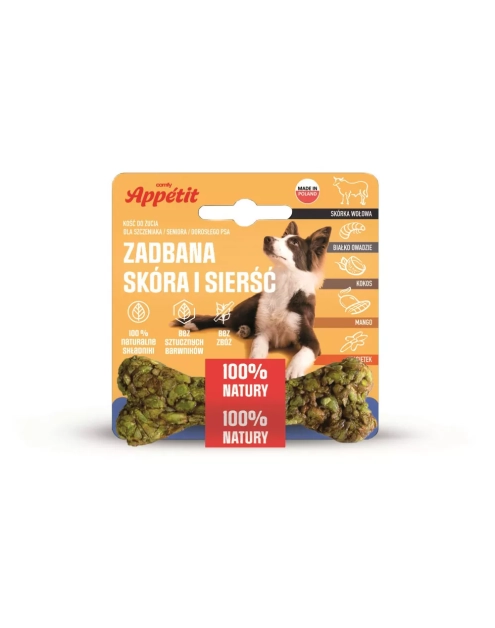 Zdjęcie: Przysmak dla psa kość zadbana skóra i sierść 10 cm 35 g COMFY APPETIT