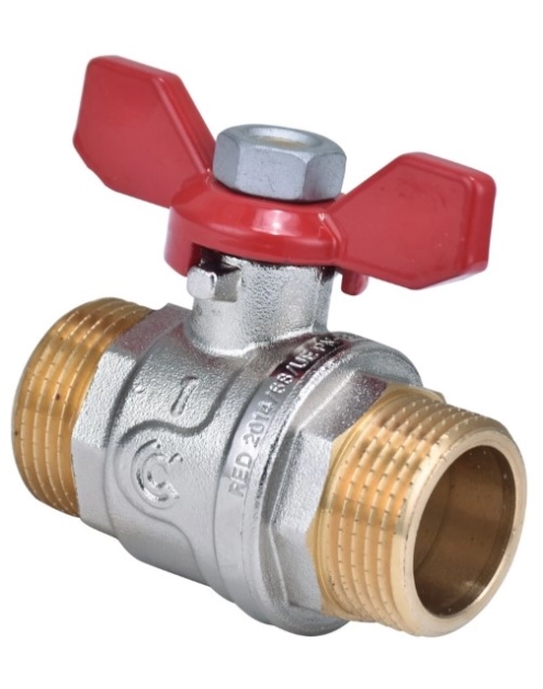 Zdjęcie: Zawór kulowy z/z 1/2" z motylkiem CALIDO