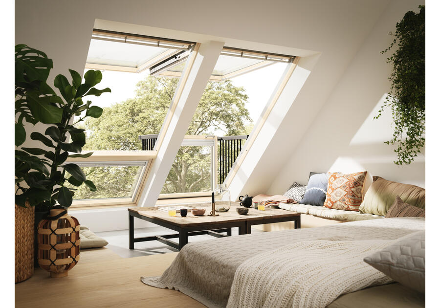 Zdjęcie: Okno GPL 3068 drewniane klapowo-obrotowe, 94x140 cm VELUX
