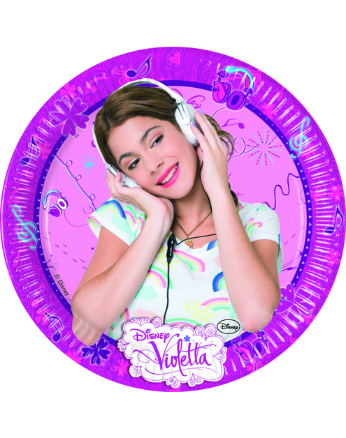 Zdjęcie: Talerze papierowe Violetta 20 cm - 8 szt.  DISNEY