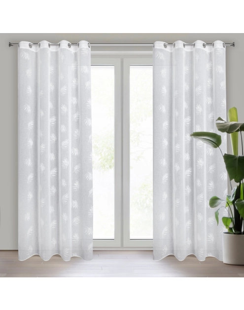 Zdjęcie: Zasłona gotowa Jessi 140 x 260 cm biały EUROFIRANY