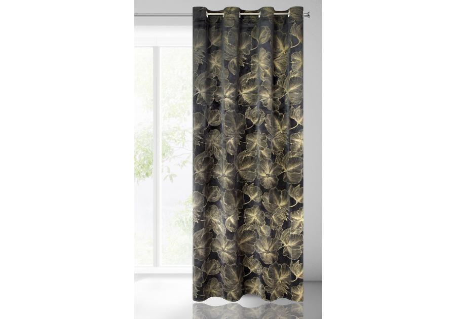 Zdjęcie: Zasłona gotowa Stella 140x250 cm czarny EUROFIRANY