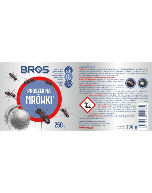 Zdjęcie: Proszek na mrówki 250g BROS