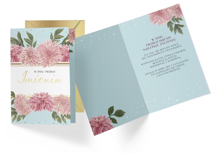 Zdjęcie: Karnet PR-255 Imieniny - kwiaty KUKARTKA