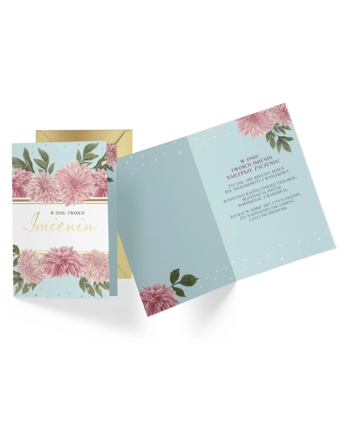 Zdjęcie: Karnet PR-255 Imieniny - kwiaty KUKARTKA