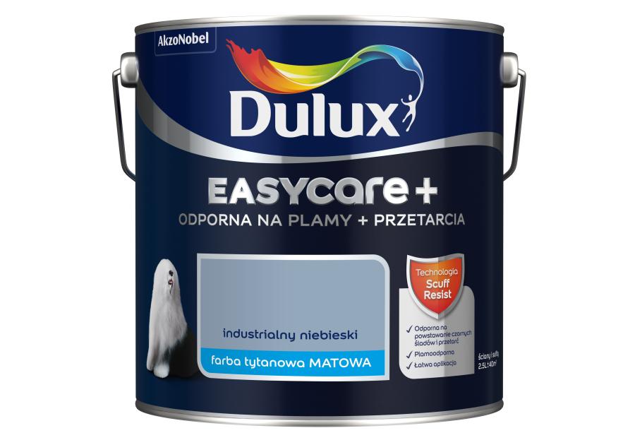 Zdjęcie: Farba lateksowa EasyCare+ Industrialny Niebieski 2,5 L DULUX