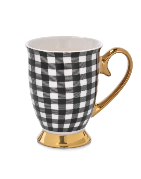 Zdjęcie: Kubek porcelanowy Diana Gold 300 ml kratka AMBITION
