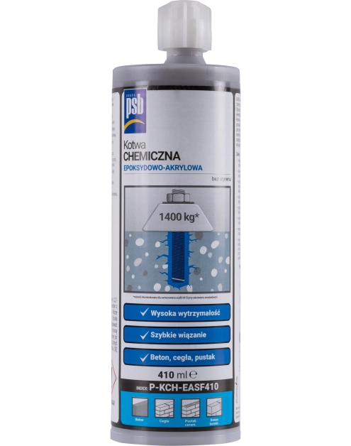 Zdjęcie: Kotwa chemiczna epoksydowo-akrylowa bez styrenu 410 ml PSB SILA
