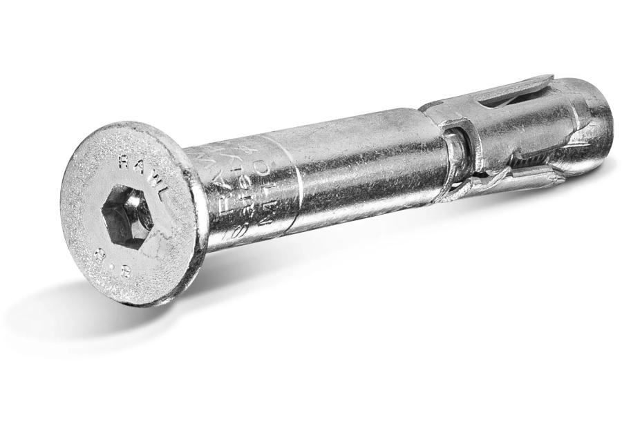 Zdjęcie: Rozprężna kotwa tulejowa SafetyPlus ze śrubą z łbem stożkowym R-SPL-C M12x125 mm 25 sztuk RAWLPLUG